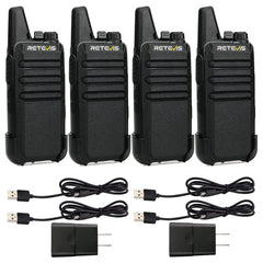 Retevis RT22 walkie talkies 4 pack compact design