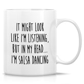 retreez salsa dancer mug front view 11-ounce white ceramic