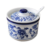 Retro ceramic sugar bowl 8oz with lid