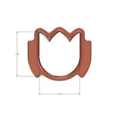 USA made Tulip Round Cake Pop Cookie Mold Cutter image
