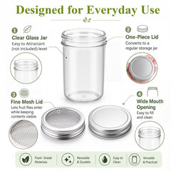Reusable glass fruit fly traps set of 4