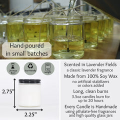3.5 oz soy candle with cotton wick in reusable glass jar