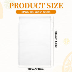 Reusable nylon cheese cloth bag for filtering liquids