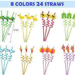 Reusable BPA-free plastic straws for hot and cold drinks