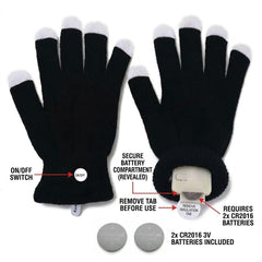 Revanak Black Light Show LED Gloves for night events