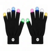 Revanak LED gloves with bright fingertip LEDs for performances