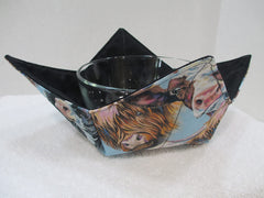 Reversible quilted bowl cozy 100% cotton