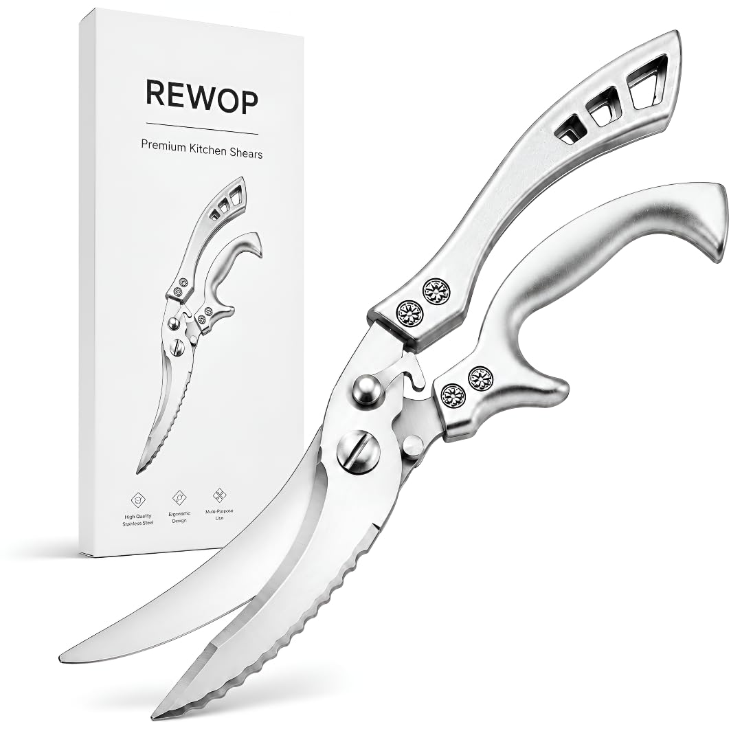 REWOP heavy duty kitchen scissors stainless steel blades