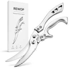 REWOP heavy duty kitchen scissors stainless steel blades