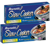 Reynolds Slow Cooker Liners two-pack packaging with eight liners total