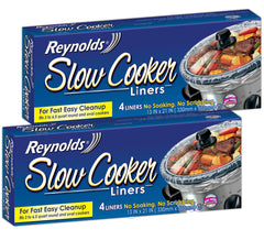 Reynolds Slow Cooker Liners two-pack packaging with eight liners total