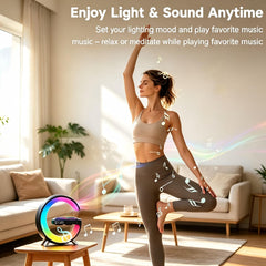 RGFF digital alarm clock display on lamp with adjustable brightness