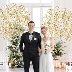 Roll of 33ft gold ribbon for balloon decorations