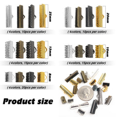 Ribbon ends 8mm size for jewelry making