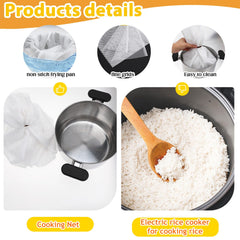 Non-stick rice cooker net set with tear-resistant mesh