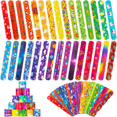 ricedu 60 piece slap bracelets for kids