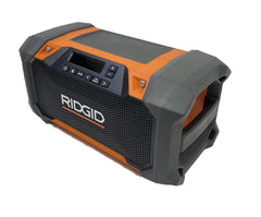 RIDGID 18V Hybrid radio R84089B on job site display