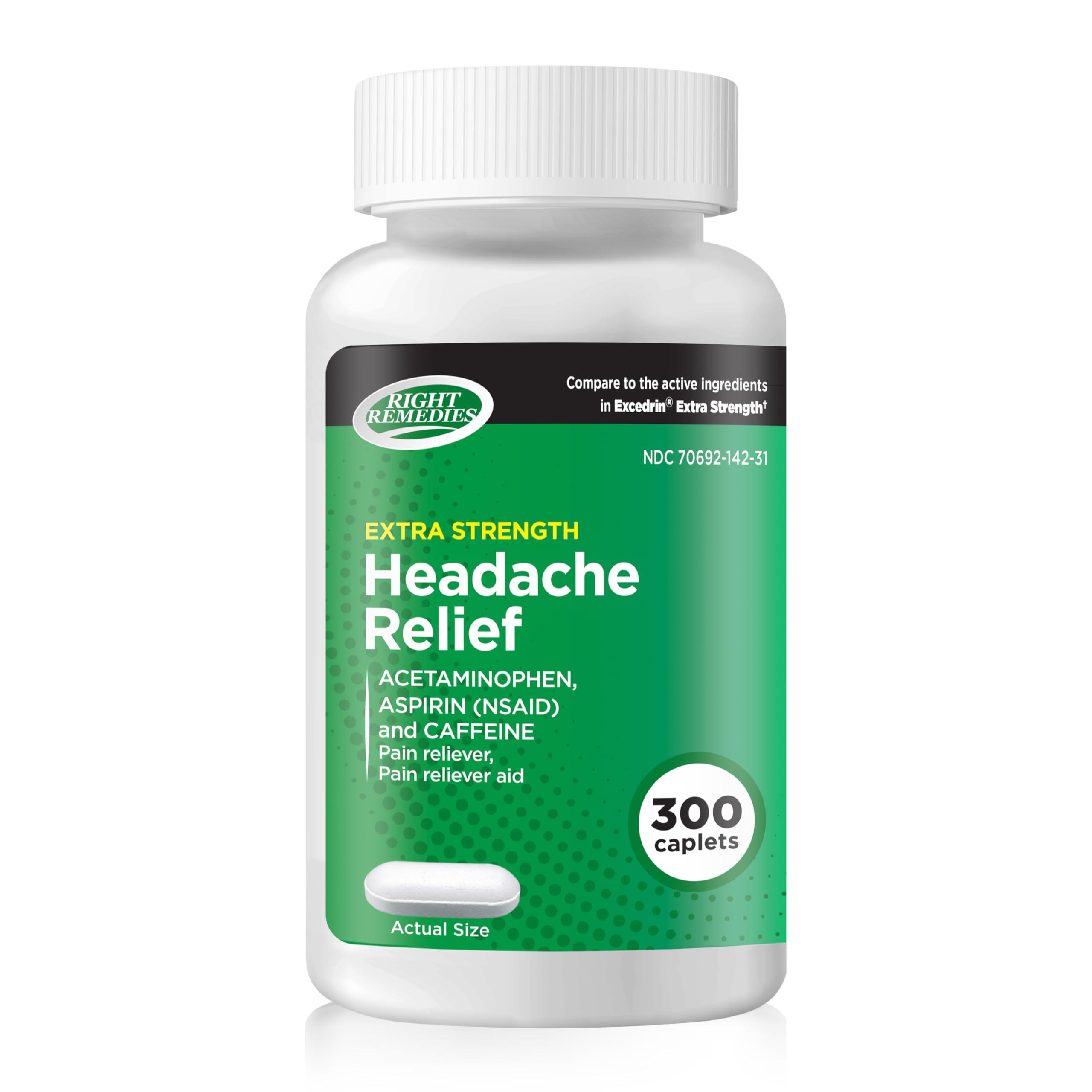 Right Remedies extra strength headache relief caplets bottle