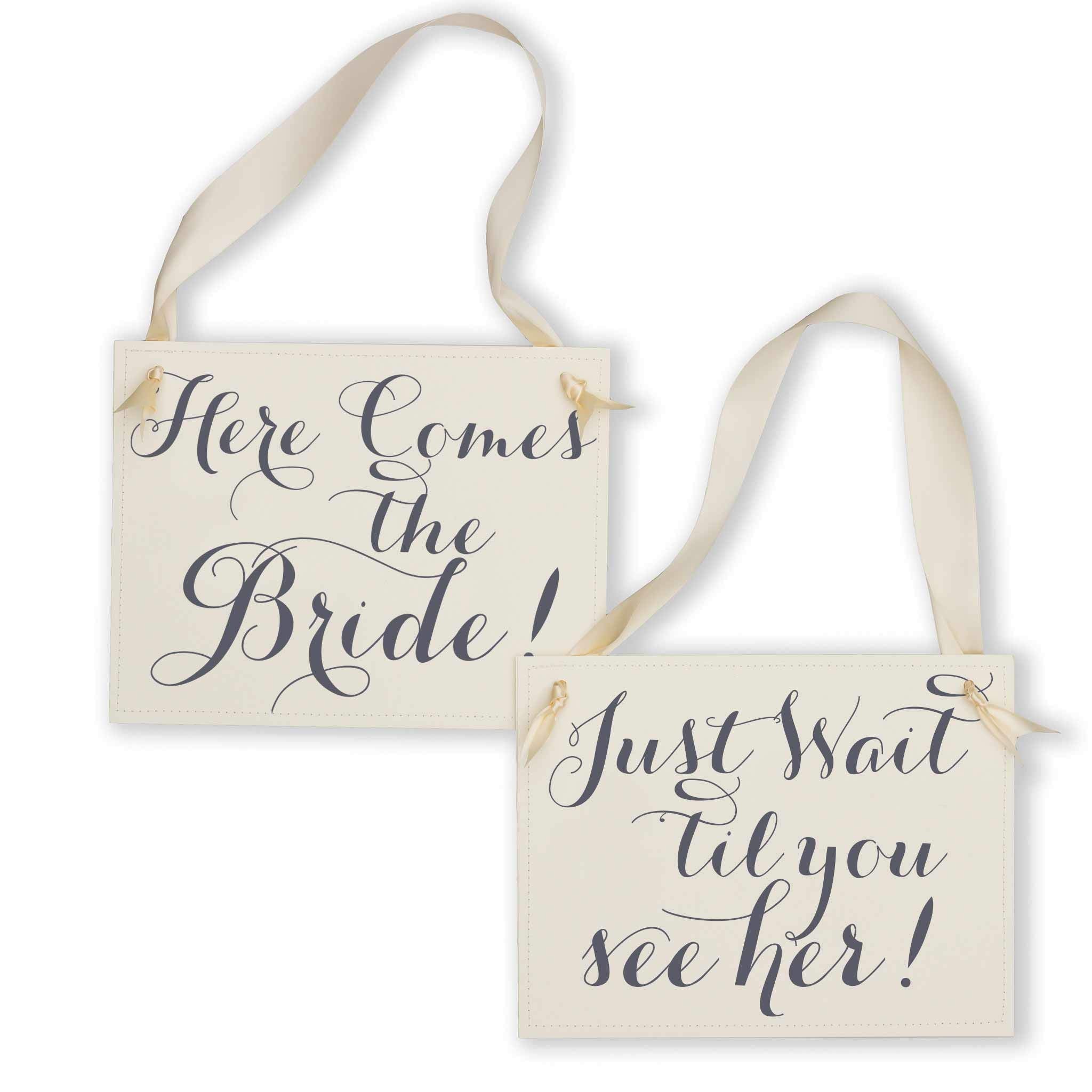 ring bearer wedding sign set 2 11x8.5 linen cardstock