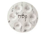 Rite Lite Marble Seder Plate ceramic 12 inch long