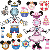 RiVolTa mouse cruise door magnets blue and pink set of 24