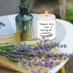 Lavender scented candle gift for best friend coworker mom