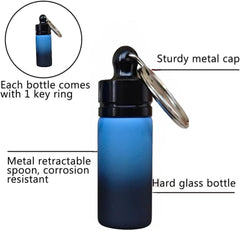 RLFDAE compact containers 0.5 oz with spoon and key ring