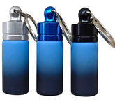 RLFDAE glass spice jars 3-pack with spoons blue-black gradient