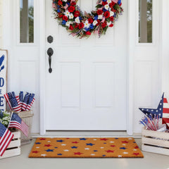 Rmeosye 4th of July door mat with patriotic star design