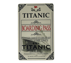 RMS Titanic Ticket ID Card front view