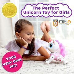 Robo Pets Unicorn Toy remote control with accessories pink