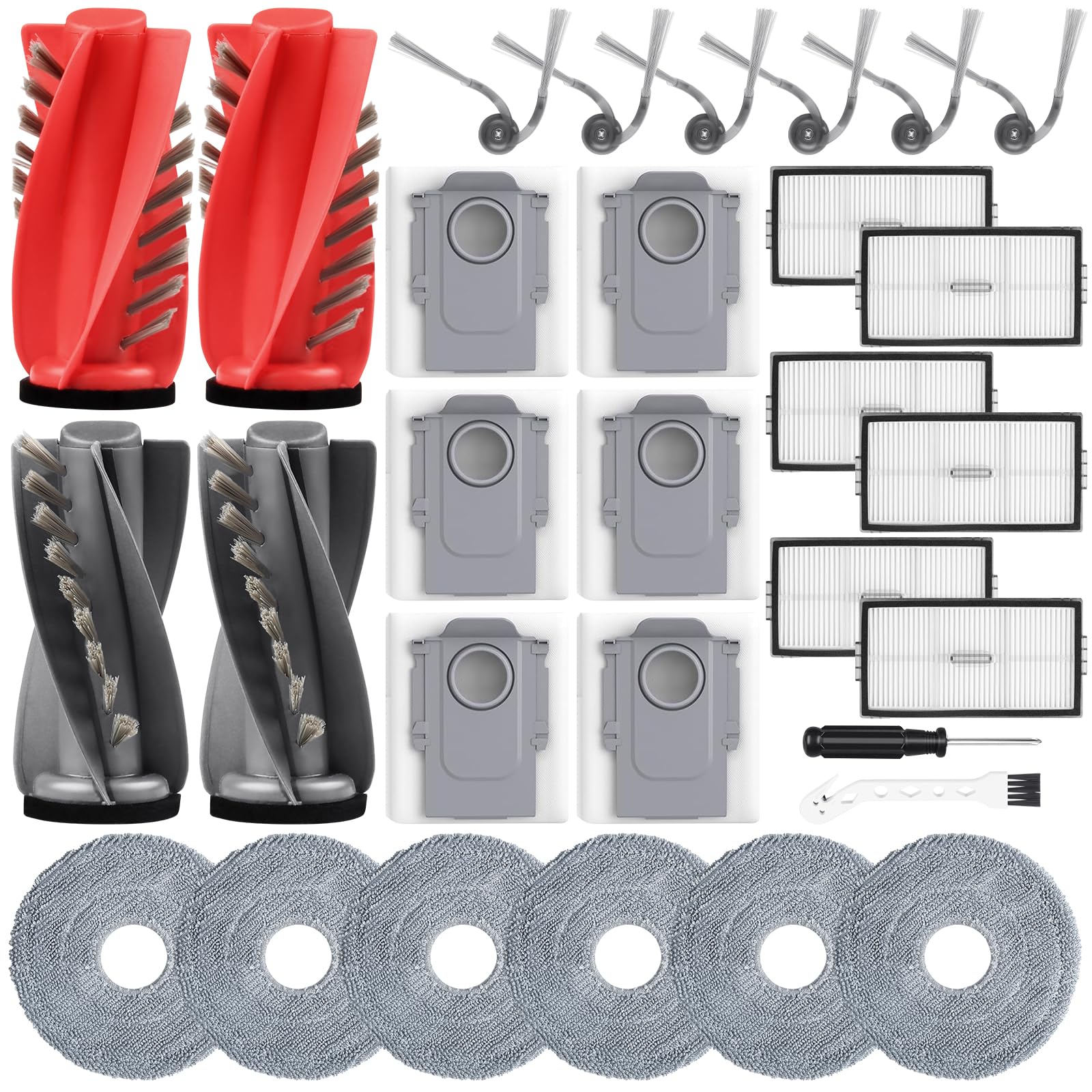 Roborock Saros 10R 28 pack vacuum kit components image 1