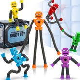 Six-piece Robot Sensory Pop Tubes Toys set packaging