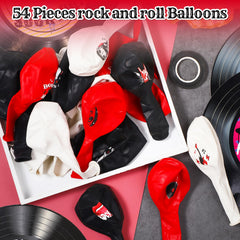 Rock theme party supplies balloons 9 styles 6 pcs each
