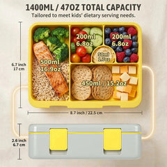 5.5 cup capacity bento lunch box for kids