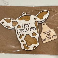 Rodeo baby ornament for farmhouse Christmas tree