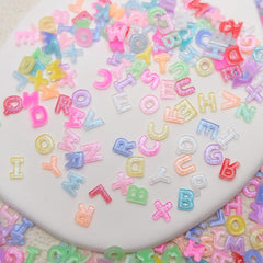 alphabet resin nail charms for DIY manicure