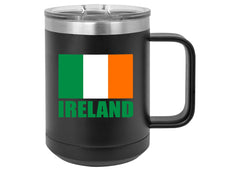 Rogue River Tactical Ireland Irish Flag mug 15oz stainless steel with lid