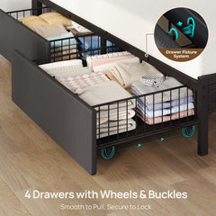 Rolanstar bed frame USB charging and Type-C port