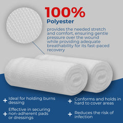 Latex-free lint-free rolled gauze 3 inch 4.1 yards