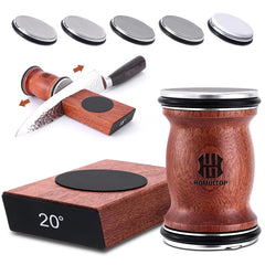 Rolling Knife Sharpener Kit walnut wood body
