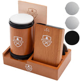 Rolling Knife Sharpener Kit wooden body with magnetic blade guides