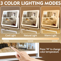 Detachable 10X magnifying mirror for close up makeup tasks