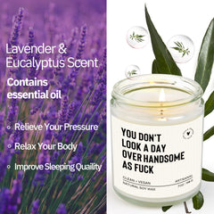 Romantic anniversary candle gift for him