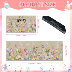 Spring Bunny Floral Pattern rug 16x28