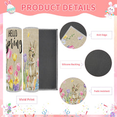 Spring Bunny Floral Pattern runner 16x47