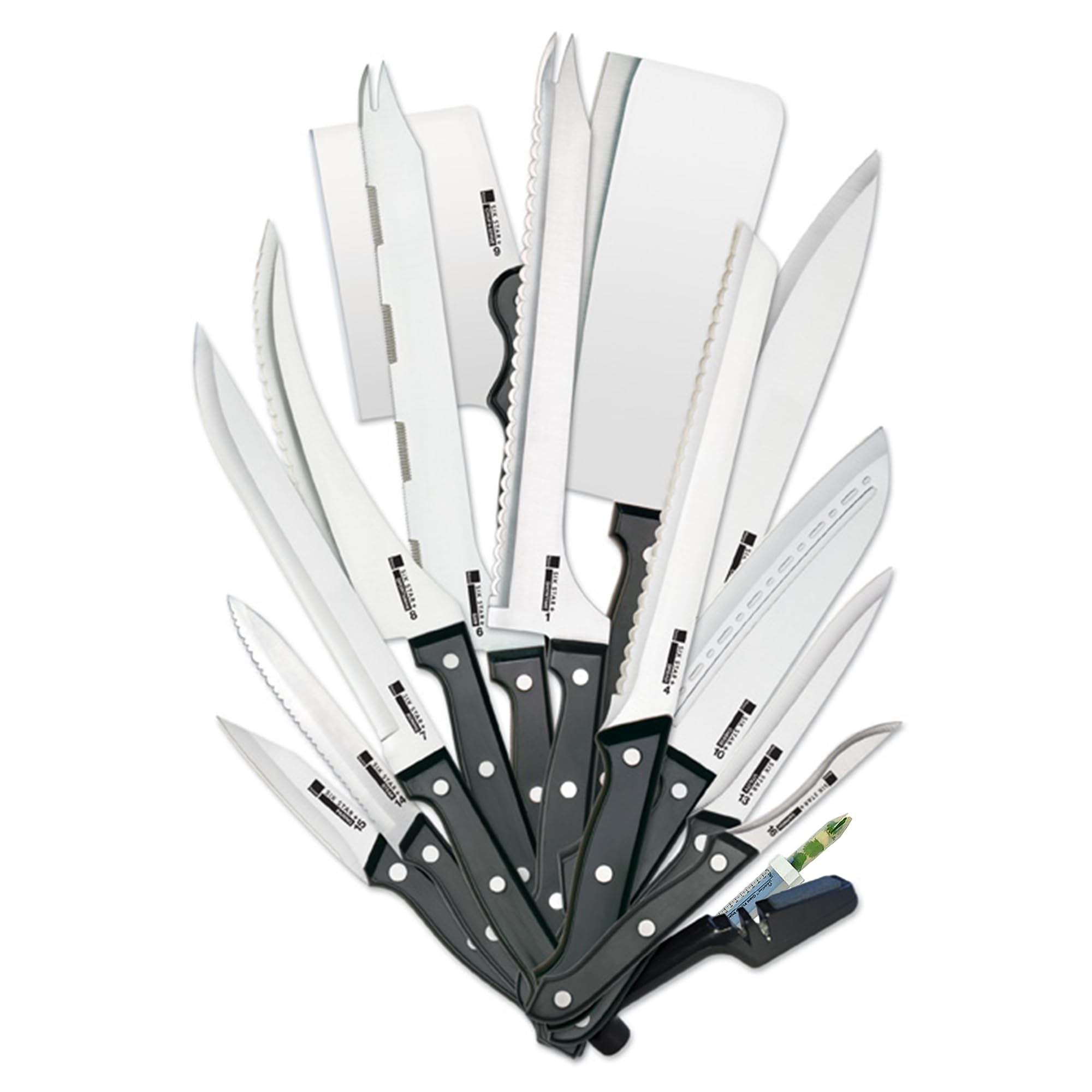 Ronco 20 Piece Knife Set with high-carbon stainless steel blades