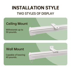 MaKefeile curtain tracks wall mounted living room