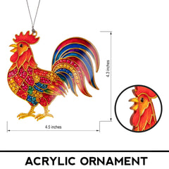 Rooster Christmas ornaments decorative piece