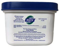 ROOTX jar with funnel applicator for sewer lines